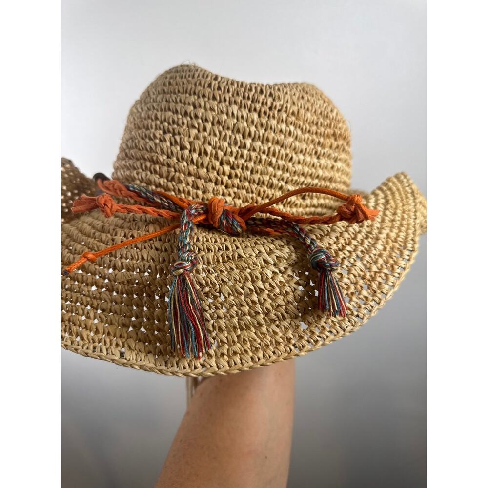 Wallaroo Catalina Cowboy Raffia Cowboy Hat - Natural - Picture 4 of 7